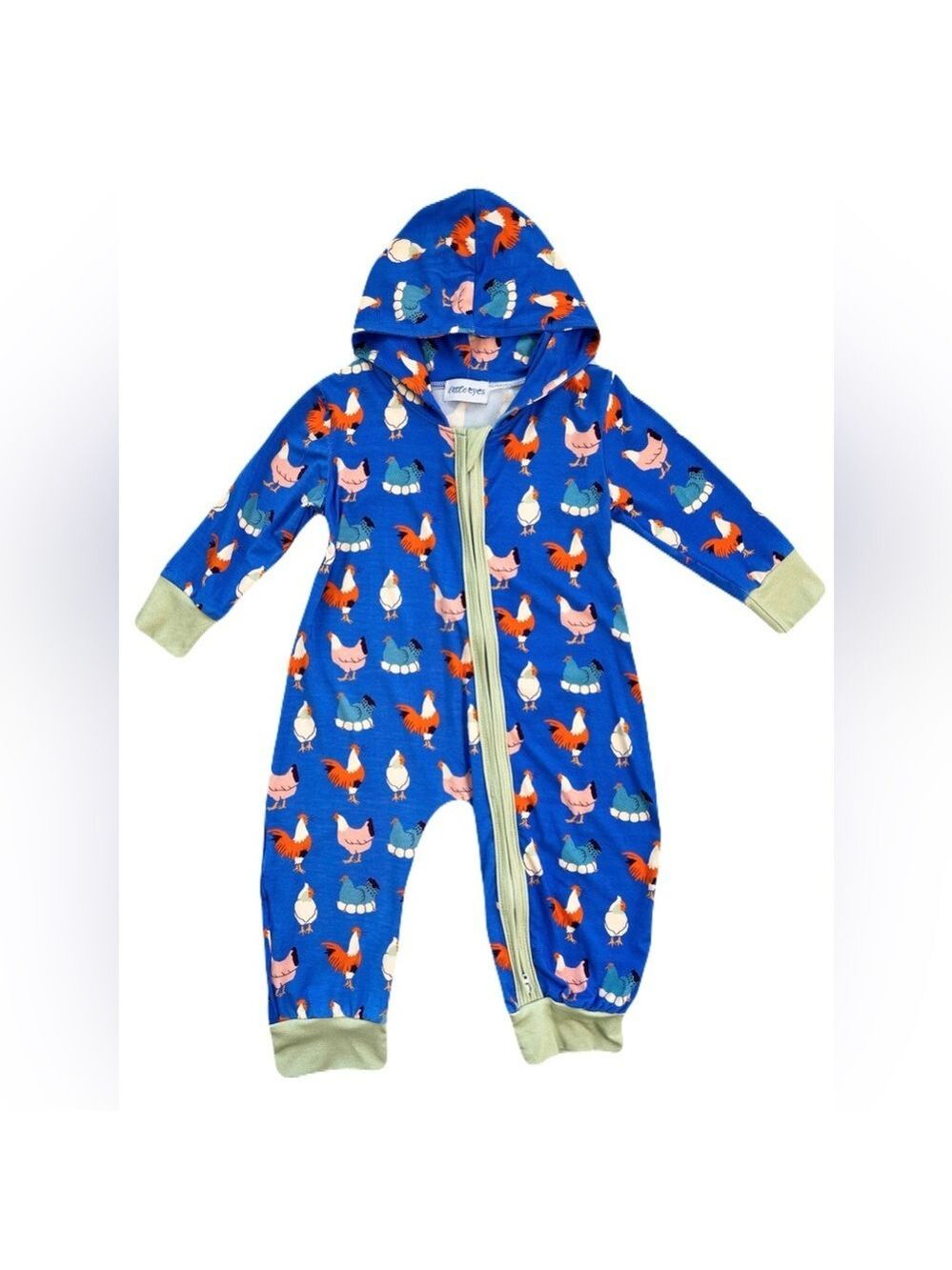 🇨🇦 Little Eyes Bamboo Chicken Coop Hooded Romper